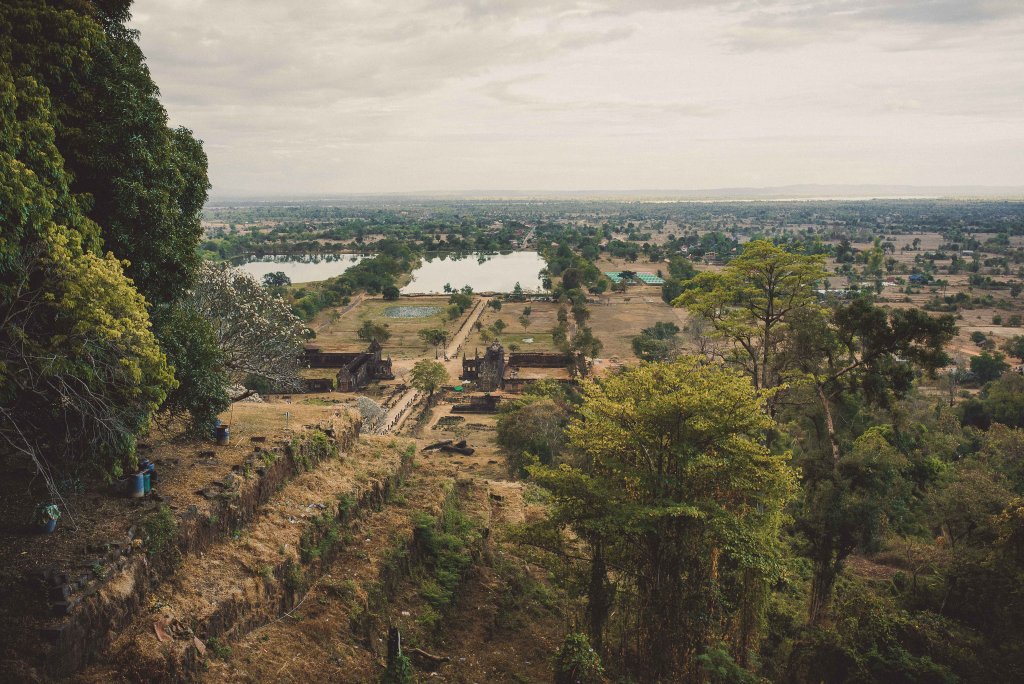 Vue sur le site de Champasak